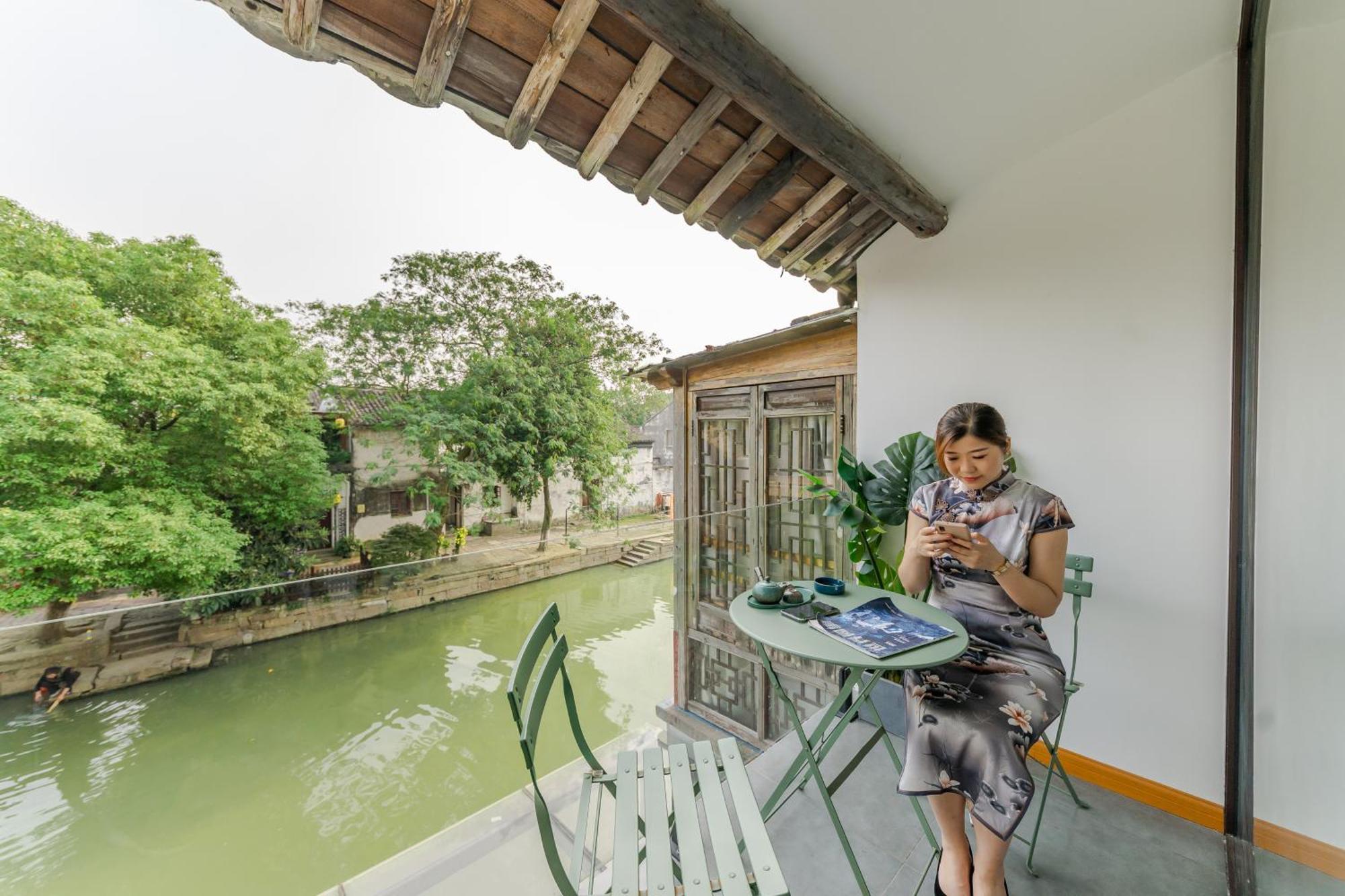 Tongli Slowlife River View Inn Сучжоу Экстерьер фото