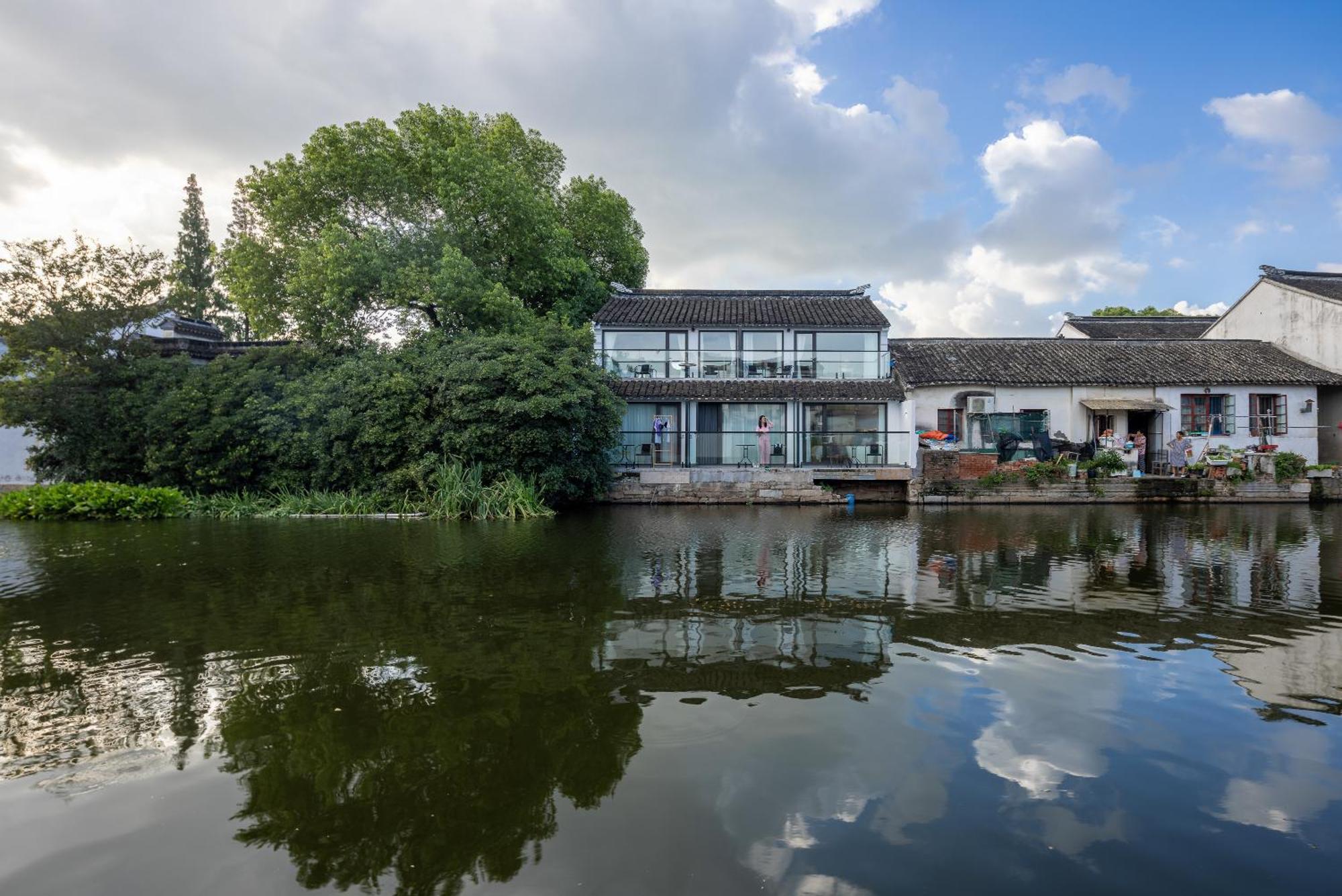 Tongli Slowlife River View Inn Сучжоу Экстерьер фото